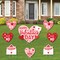 Big Dot of Happiness Happy Valentine's Day - Yard Sign and Outdoor Lawn Decorations - Valentine Hearts Party Yard Signs - Set of 8
